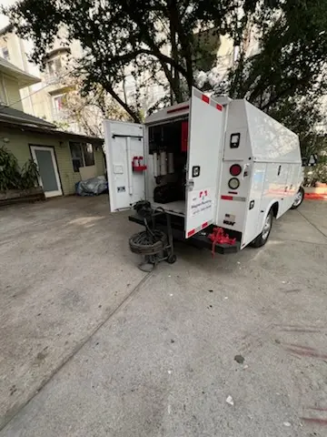 Magnet Plumbing service vehicle on-site for Water Heater Repair in Indian River Shores